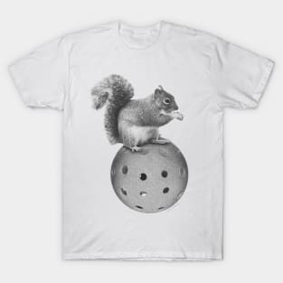 Squirrel on a Pickleball T-Shirt